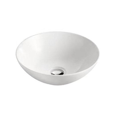 Round Above Counter Gloss White Ultra Slim Fine Ceramic Basin 405x405x115mm