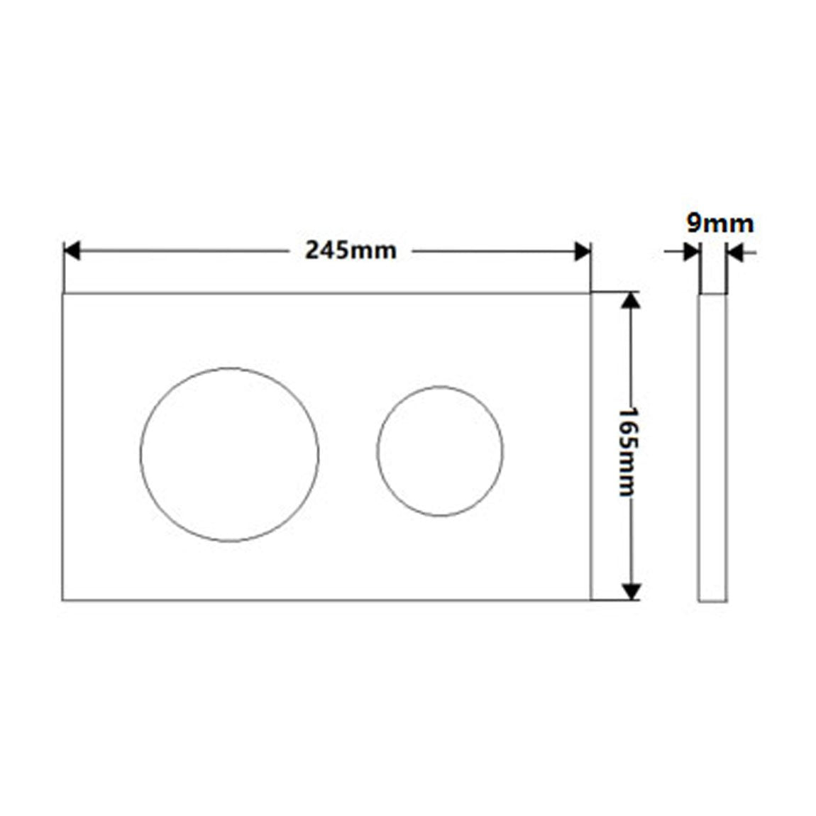 Round Dual Flush Plates Black