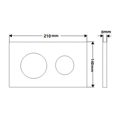 Round Dual Flush Plates White